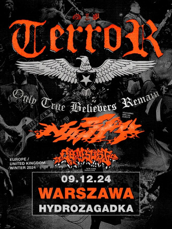 Warszawa Wydarzenie Koncert TERROR + Nasty + Combust