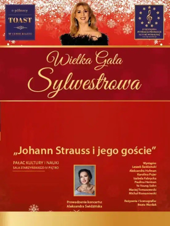 Warszawa Wydarzenie Opera | operetka Wielka Gala Sylwestrowa w PKiN na wysokim ,,C"