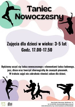 Warszawa Wydarzenie Inne wydarzenie Taniec nowoczesny dla dzieci 3-5lat