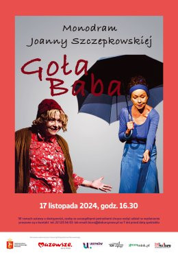 Warszawa Wydarzenie Spektakl "GOŁA BABA" monodram Joanny Szczepkowskiej