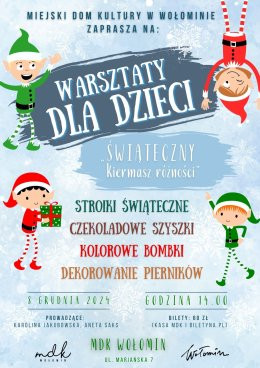 Wołomin Wydarzenie Inne wydarzenie Warsztaty dla dzieci - Świąteczny Kiermasz Różności