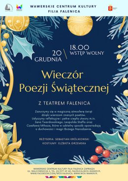 Warszawa Wydarzenie Inne wydarzenie Wieczór poezji Świątecznej z Teatrem Falenica