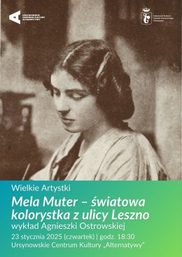 Warszawa Wydarzenie Inne wydarzenie „Mela Muter – światowa kolorystka z ulicy Leszno” | wykład Agnieszki Ostrowskiej | Cykl: Wielkie Art