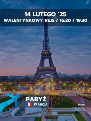 Warszawa Wydarzenie Inne wydarzenie Walentynkowy lot pasażerski do Paryża!