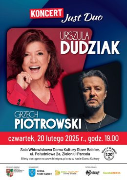 Zielonki-Parcela Wydarzenie Koncert Koncert Just Duo Urszula Dudziak i Grzech Piotrowski