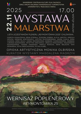 Warszawa Wydarzenie Wystawa Wernisaż wystawy malarstwa "Reymontówka 2025" autorstwa  grupy malarskiej Wawerskiego Towarzystwa Un