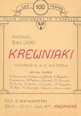 Otwock Wydarzenie Spektakl KREWNIAKI - PREMIERA SPEKTAKLU AMATORSKIEGO TEATRU MIEJSKIEGO IM. STEFANA JARACZA