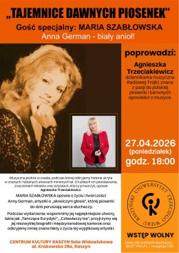 Wykład RUTW: „TAJEMNICE DAWNYCH PIOSENEK” ANNA GERMAN- BIAŁY ANIOŁ