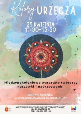 Warszawa Wydarzenie Inne wydarzenie Kolory Urzecza - międzypokoleniowe warsztaty tworzenia naszywek i naprasowanek w Murowance