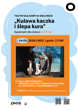 Zielonka Wydarzenie Inne wydarzenie Teatr Guliwer "Kulawa kaczka i ślepa kura"
