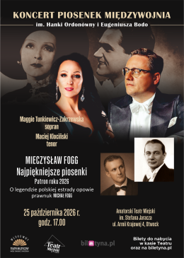 Otwock Wydarzenie Koncert Koncert Piosenek Międzywojnia im. Hanki Ordonówny i Eugeniusza Bodo