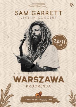 Warszawa Wydarzenie Koncert Sam Garrett Live in Warsaw