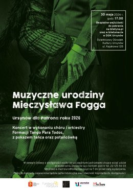 Warszawa Wydarzenie Koncert „Muzyczne urodziny Mieczysława Fogga – Ursynów dla Patrona roku 2026”