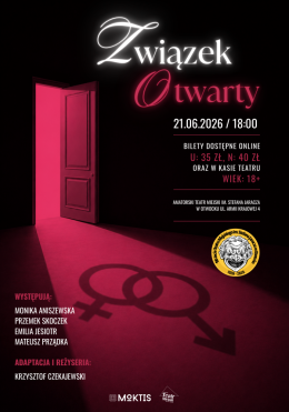 Otwock Wydarzenie Spektakl Związek otwarty- spektakl ATM im. S. Jaracza w Otwocku