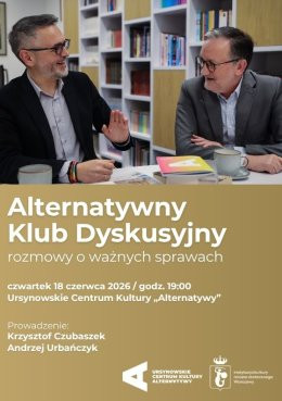 Warszawa Wydarzenie Inne wydarzenie Alternatywny Klub Dyskusyjny | rozmowy o ważnych sprawach
