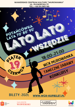 Warszawa Wydarzenie Lato, lato wszędzie - Potańcówka międzypokoleniowa 19.06.2026 g. 18:00 WCK Murowanka