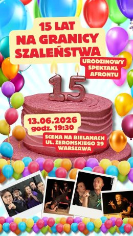 Warszawa Wydarzenie Spektakl "Na granicy szaleństwa" - komedia improwizowana Teatru Improwizacji Afront.