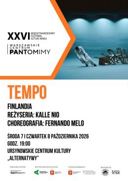 Warszawa Wydarzenie Spektakl „Tempo” | Finlandia reżyseria: Kalle Nio | choreografia: Fernando Melo | 26. Międzynarodowy Festiwal