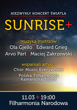 Warszawa Wydarzenie Koncert SUNRISE - niezwykły koncert światła