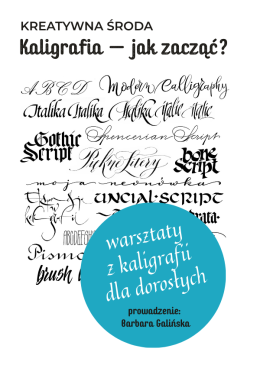 Józefów Wydarzenie Inne wydarzenie Kreatywna środa: „Kaligrafia - jak zacząć?”