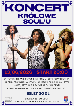 Wołomin Wydarzenie Koncert Koncert Królowe Soul’u